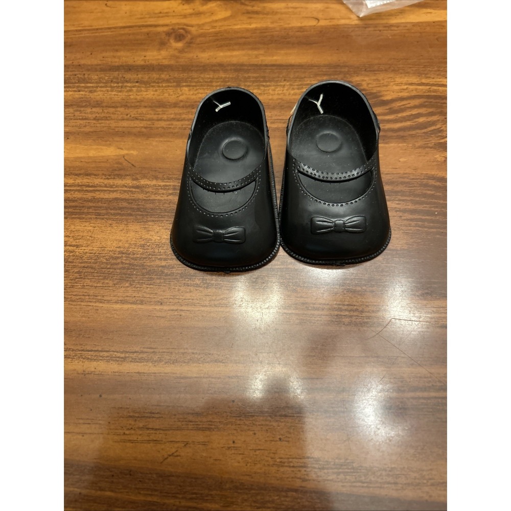 Pair Black Baby Doll Mary Jane Shoes 3 1/2 X 2‎ Dress Shoes